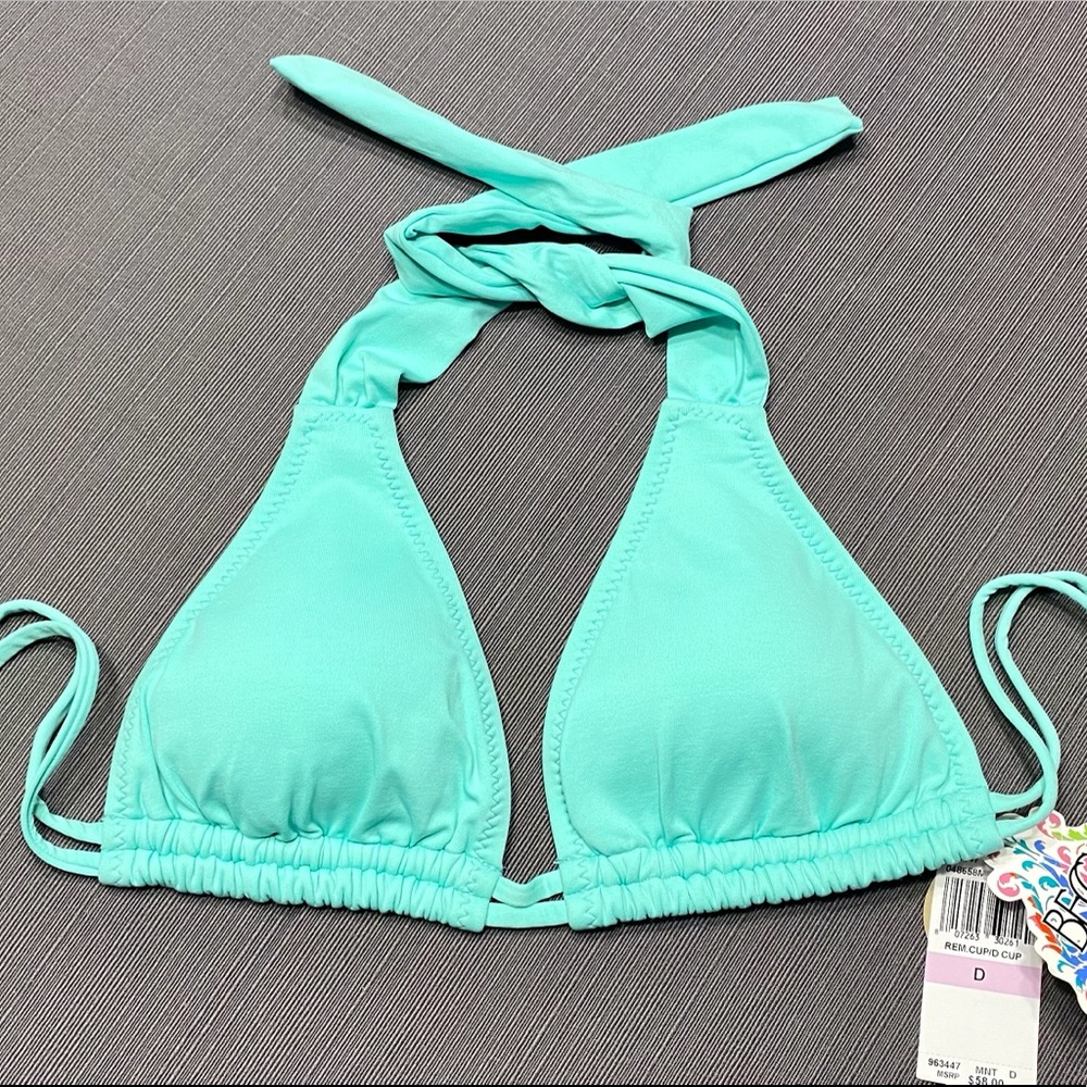 NWT Becca Swim Allie D Cup Deep V-Neck Swim Top